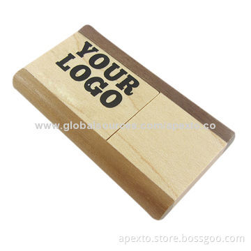 Wooden USB Flash Drive, Retractable Style, Very Easy to Carry, 512MB to 32GB Capacity